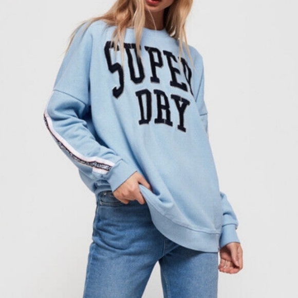 Superdry Light Blue Sweatshirt - Picture 1 of 5